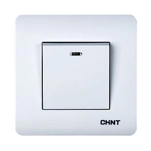 1-клавишный проходной выключатель с LED-подсветкой 10А 250В (CHINT)