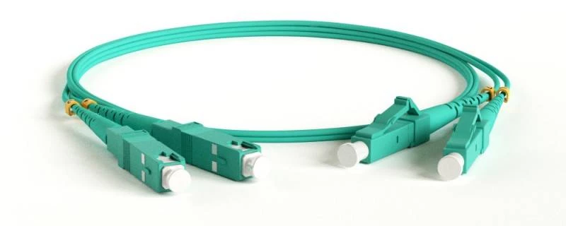 Патч-корд волоконно-оптический (шнур) MM 50/125(OM3), LC-SC, duplex, 10G, LSZH, 1 м Hyperline