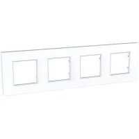 РАМКА UNICA QUADRO 4 МЕСТА БЕЛЫЙ