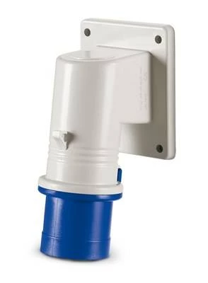 Вилка панельная с наклоном IP44 16А 2P+E 250В