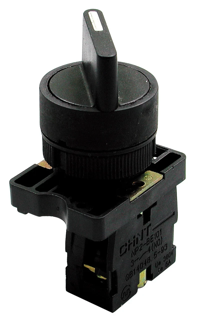 Переключатель NP2-ED21, 2 положения с фиксацией, 1НО IP40 (CHINT)
