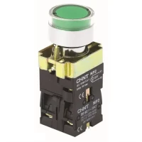 Кнопка управления NP2-BW3361 1НО  зеленая   AC/DC230В(LED) IP40  (CHINT)