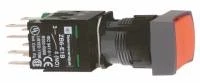 КНОПКА 16ММ КРАСНАЯ С ВОЗВРАТОМ КВАДРАТНАЯ XB6DA45B