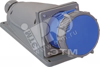Розетка накладная стационарная ССИ-133 63А-6ч/200-250В 2Р+РЕ IP67 MAGNUM ИЭК