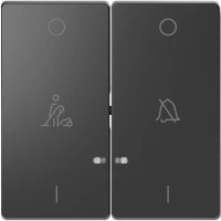 D-Life КЛАВИША 2-ная, линзой LED, символ: звонок/горничная, АНТРАЦИТ , SD