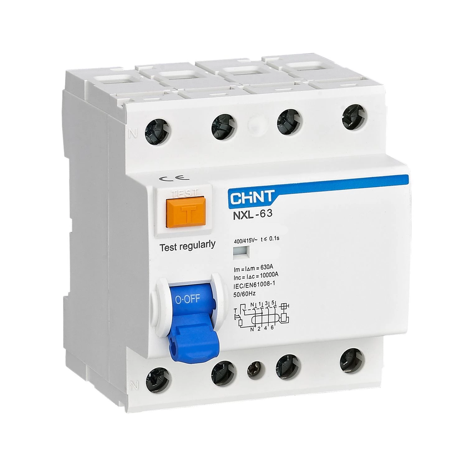 УЗО NXL-63 6kA 3P+N 40A 30mA AC (R)(CHINT)