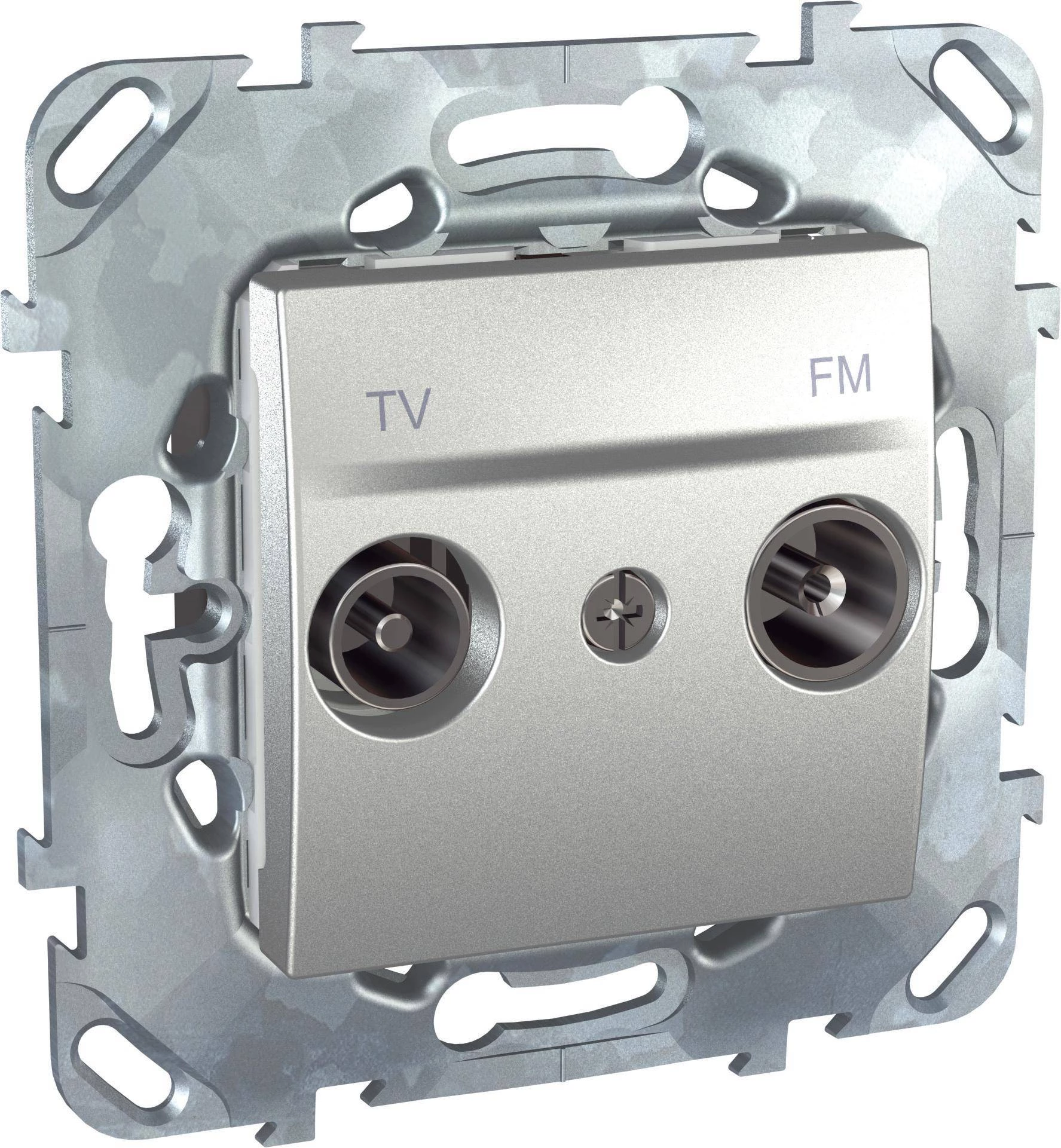 TV/FM РОЗЕТКА ОДИНОЧНАЯ АЛЮМ