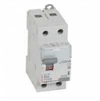 Двухполюсное устройство защитного отключения DX3 2П 80А 100мА-AC