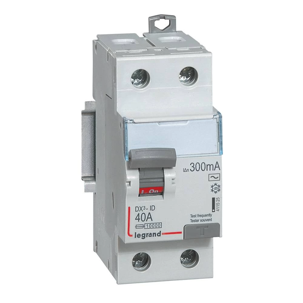 Двухполюсное устройство защитного отключения DX3 2П 40А 300мА-AC