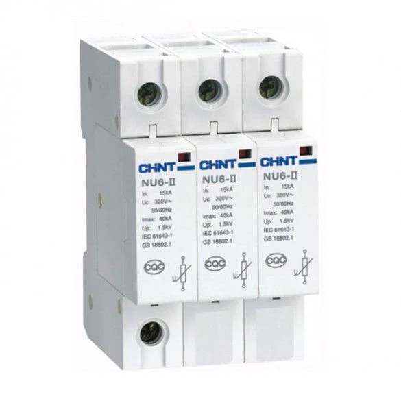Ограничитель  имп. перенапр.  NU6-II 1Р In=15kA  Uc=460B Im=40kA（CHINT）