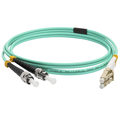 Патч-корд оптический LANMASTER, дуплексный, LC/PC-ST/PC, OM3, LSZH, 0.5 м