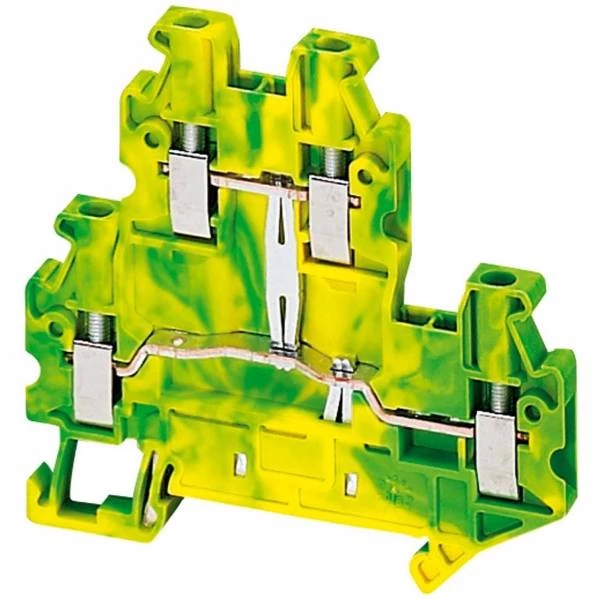Клеммник винтовой с заземлением 4мм.кв 2 точки подключения NSYTRV24DPE Schneider Electric