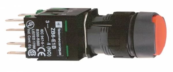 КНОПКА 16ММ КРАСНАЯ С ВОЗВРАТОМ XB6AA45B