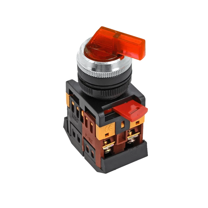 Переключатель ANLC-22 3P красный с подсветкой 220В NO+NC EKF PROxima
