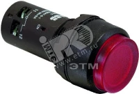 Кнопка с подсветкой CP3-12R-10 красная 110-130В AC/DC с выступающей клавишей без фиксации 1НО
