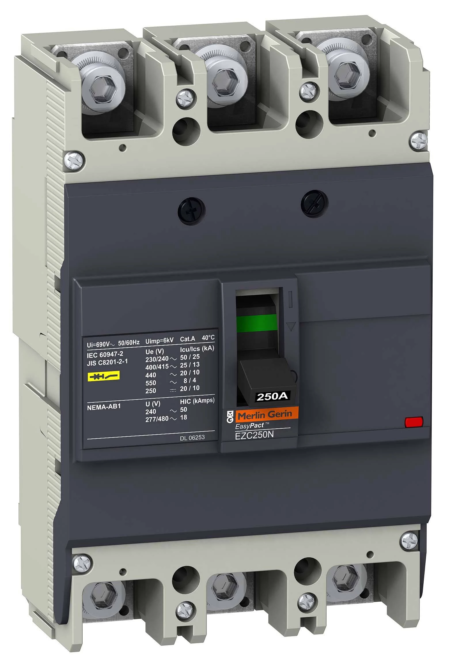 АВТ. ВЫКЛ. EZC250N 25 кА/400В 3П3Т 250 A