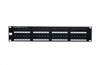 Коммутационная панель категории 6, UTP, 19", 2U, 48хRJ45, 568A/В, черная