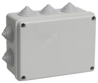 Коробка КМ41241 распаячная для о/п 150х110х70 мм IP44 (RAL7035, 10 гермовводов)
