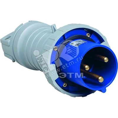 Вилка кабельная 363P9W, 63А, 3P+E, IP67, 9ч