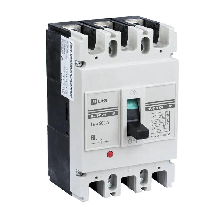 Выключатель автоматический ВА-99М 250/200А 3P 25кА EKF Basic