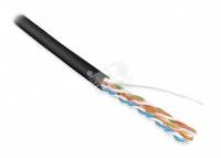 Кабель витая пара, неэкранированная U/UTP, категория 5e, 4 пары (24 AWG), одножильный (solid), PVC, -20°C – +75°C, серый