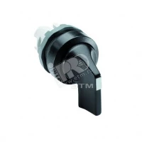 Переключатель M3SS6-20B (длинная ручка) чёрный 3-х позиционный бе з подсветки (только корпус) с возвратом в среднее положение