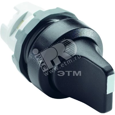 Переключатель M3SS2-10B (короткая ручка) черный 3-х позиционный без подсветки (только корпус) с возвратом в среднее положение