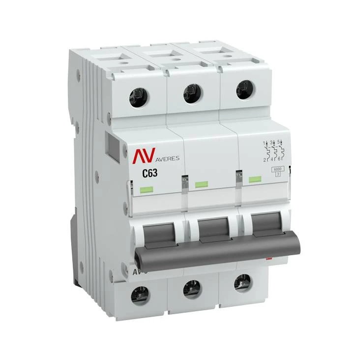 Выключатель автоматический AV-10 3P 40A (B) 10kA EKF AVERES mcb10-3-40B-av mcb10-3-40B-av
