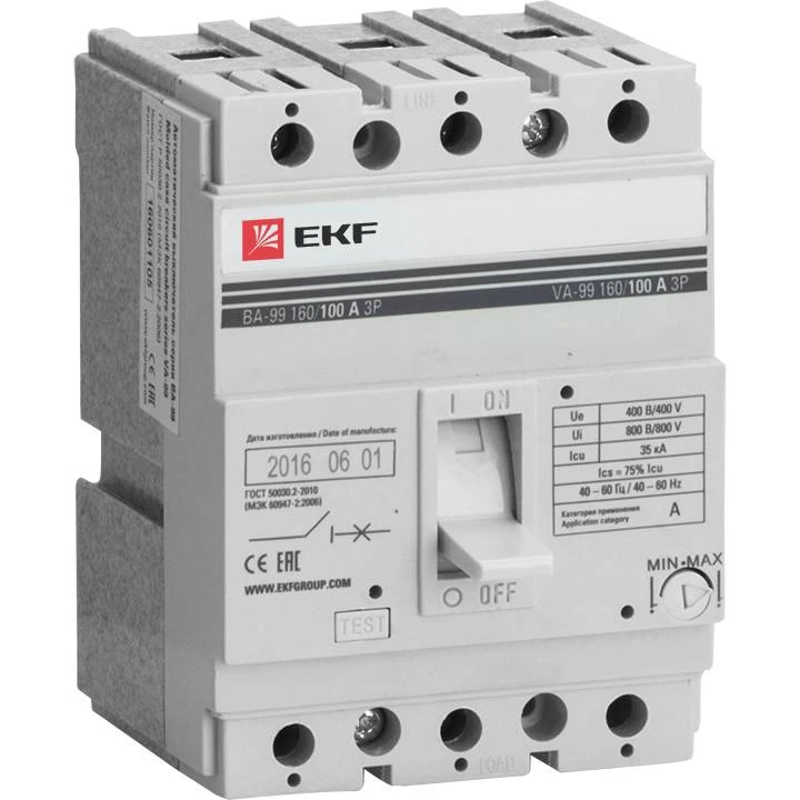 Выключатель автоматический ВА-99 160/40А 3P 35кА EKF PROxima