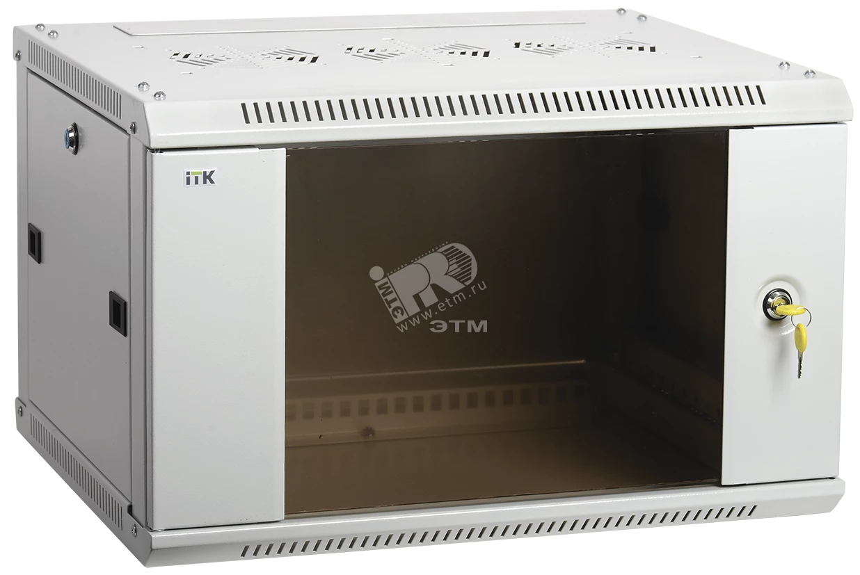 ITK Шкаф LINEA W 15U 600x450 мм дверь стекло, RAL7035