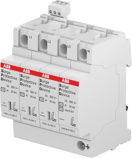 Ограничитель перенапряжений УЗИП OVR T2 3N 80-440s P QS ABB 2CTB815708R4900