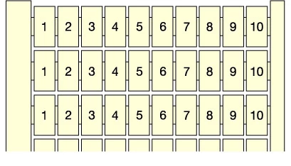 Маркировка RC65 (100 X X), горизонтальная