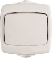 РОНДО IP44 О/У 1-клавишный ПЕРЕКЛЮЧАТЕЛЬ 10А, 250В, БЕЛЫЙ. Россия