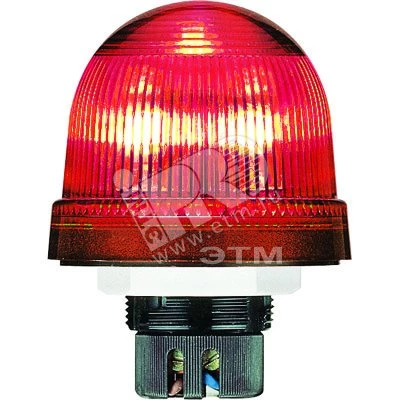 Сигнальная лампа-маячок KSB-306R красная мигающая со светодиодам и 24В AC/DC