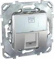 ТЕЛЕФОННАЯ РОЗЕТКА 1ХRJ12 (6 КОНТ) АЛЮМ