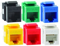 Розеточный модуль Keystone категории 6, UTP, 1xRJ45, T568A/B, красный