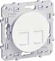 Двойная компьютерная розетка ODACE 2хRJ45 Cat5 белый