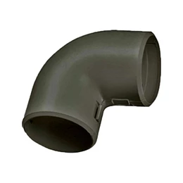 CI25G Угол 90 гр.(2част.) для труб D25мм, цвет чёрный Экопласт