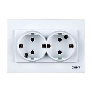 2-местная розетка без заземляющего контакта 16А 250В (CHINT)