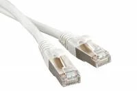 Патч-корд F/UTP, экранированный, Cat.5e, LSZH, 0.5 м, белый Hyperline