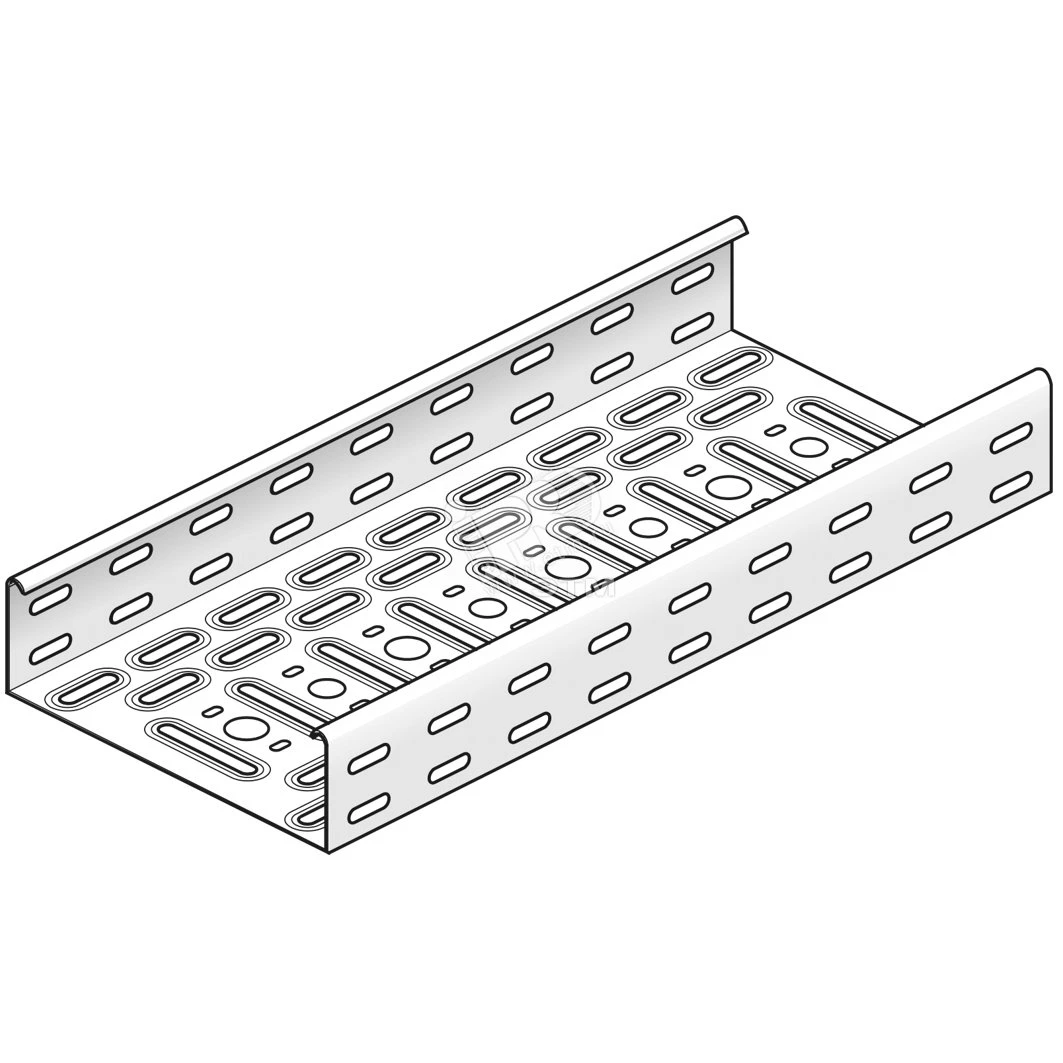 Кабельный лоток перфорированный с телескопическими концами HDKBSI60.100.075