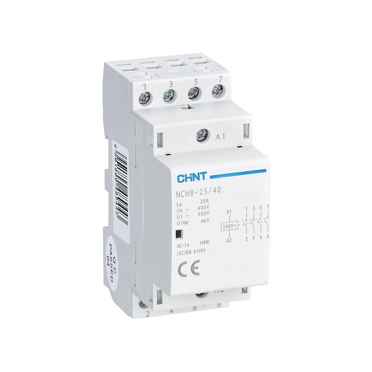 Контактор модульный с ручн. упр. NCH8-40M/04 AC220-240V 50/60Hz (R) (CHINT)